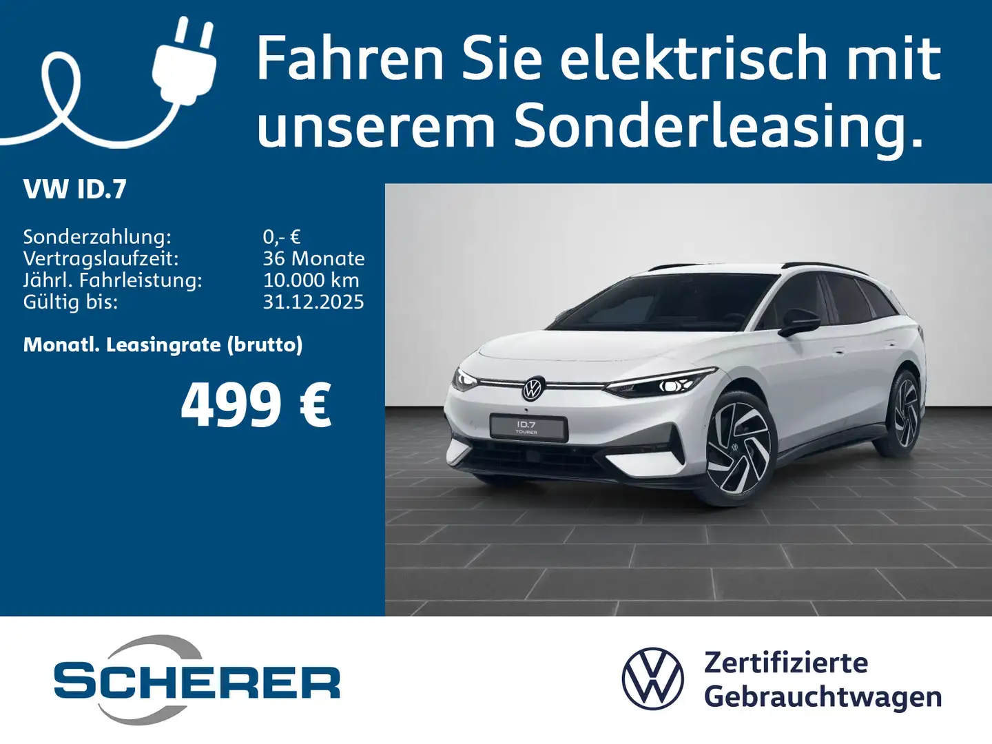 Volkswagen ID.7 Tourer Pro 77 kWh | 5J Garantie | 20" | 360 Weiß - 1