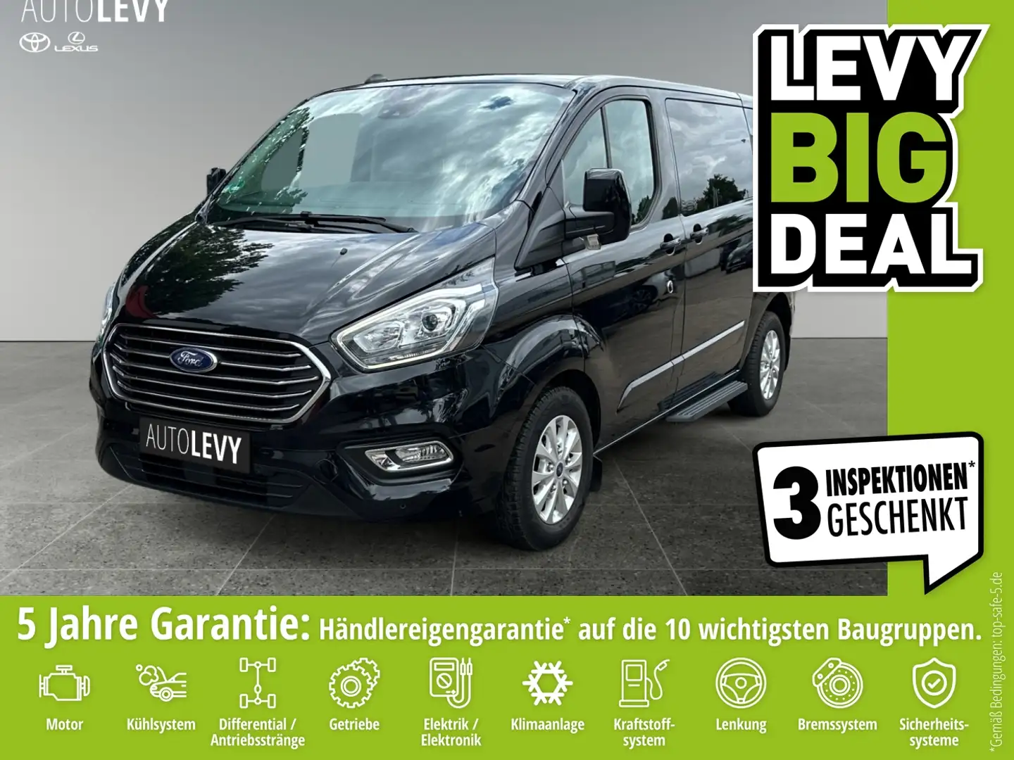 Ford Tourneo Custom 2.0 TDCi L1 *PDC*CARPLAY*AA* Schwarz - 1