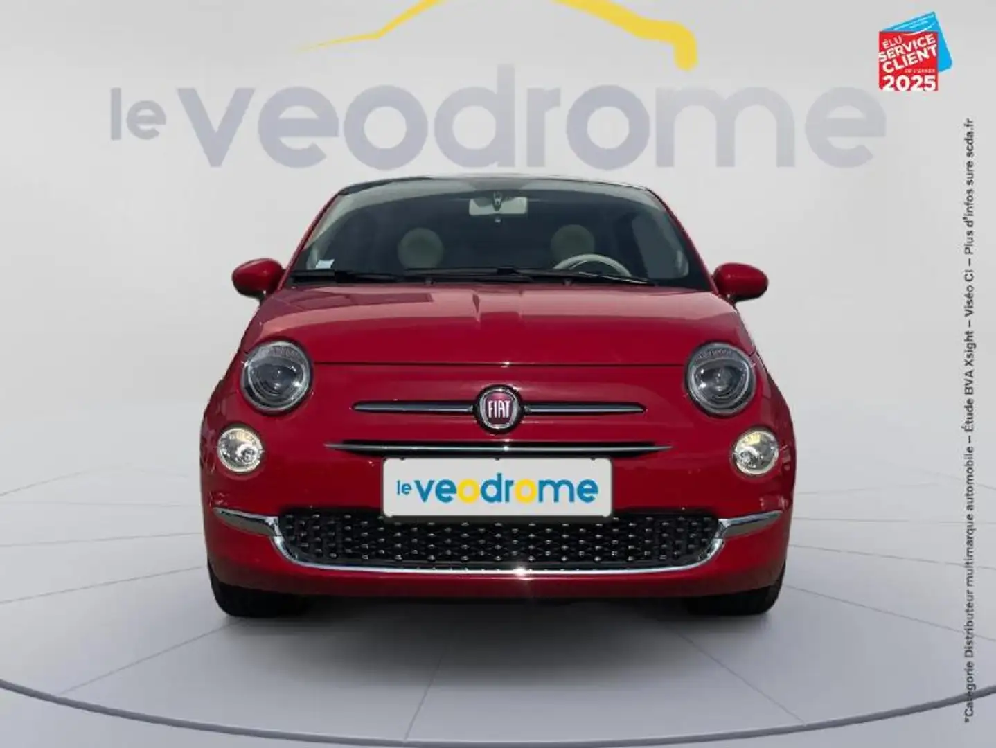 Fiat 500 1.2 8v 69ch S/S Lounge Dualogic TPano GPS Rouge - 2