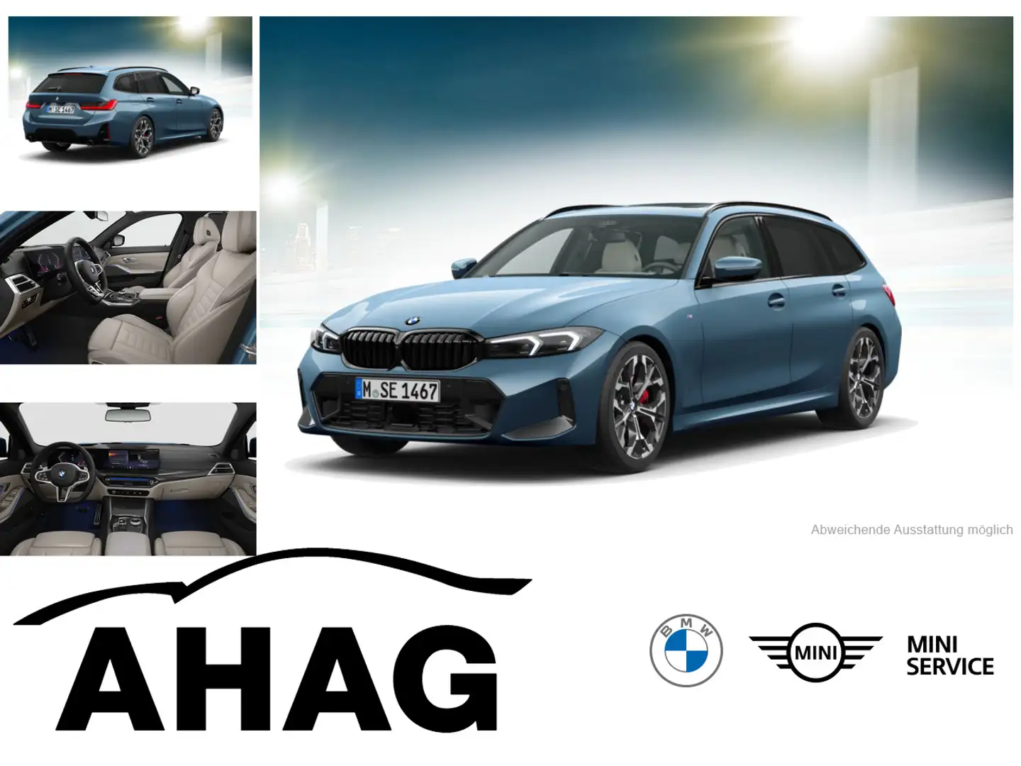 BMW 320 i Touring Auto M Sportpaket Innovationsp. RFT Bleu - 1