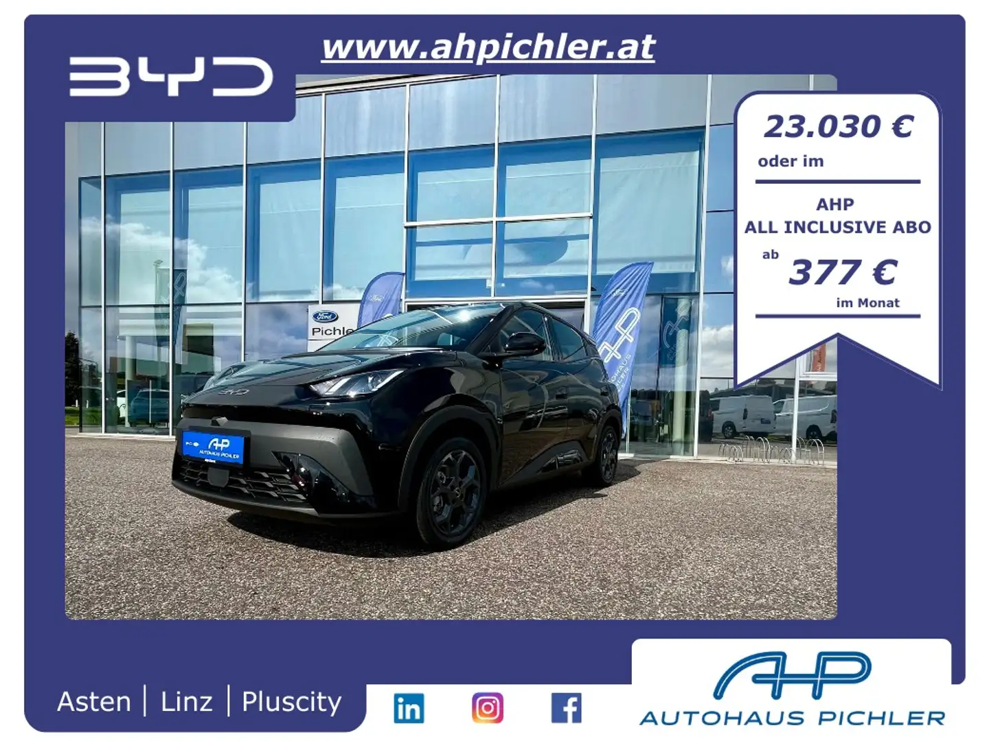 BYD Dolphin Surf Boost 43KWH 88PS LEASING AKTION Schwarz - 1