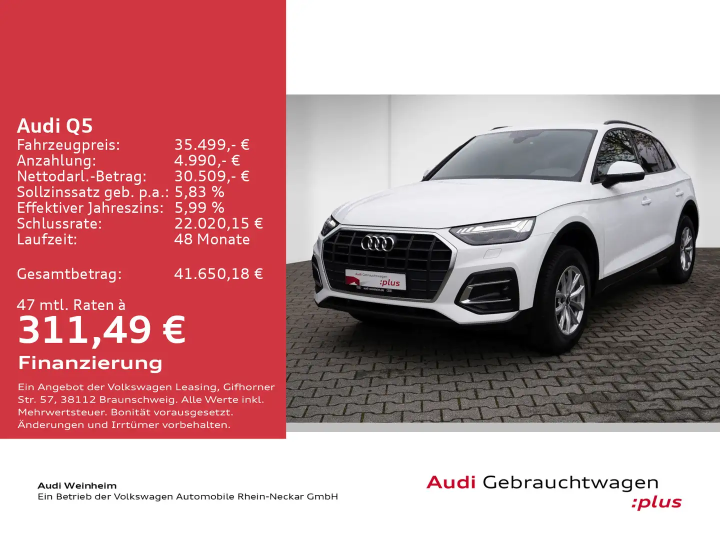 Audi Q5 quattro 40 TDI AHK LED Navi Kamera uvm Weiß - 2