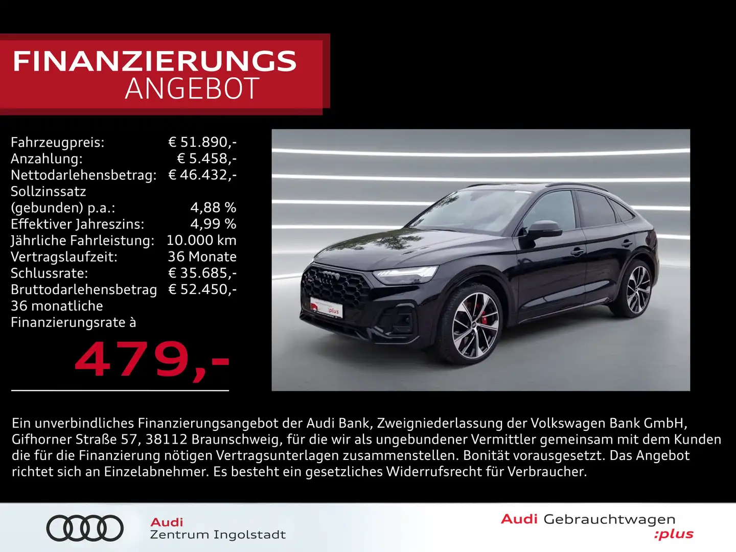 Audi SQ5 Sportback TDI MATRIX STHZG Pano Luft AHK 21" Schwarz - 1