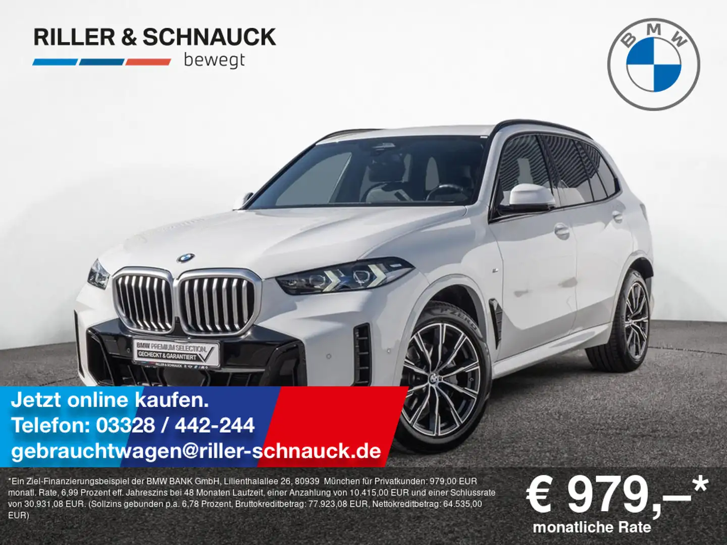BMW X5 xDrive 30d M-Sport AHK+360°KAM+HK+MEM+HUD Weiß - 1