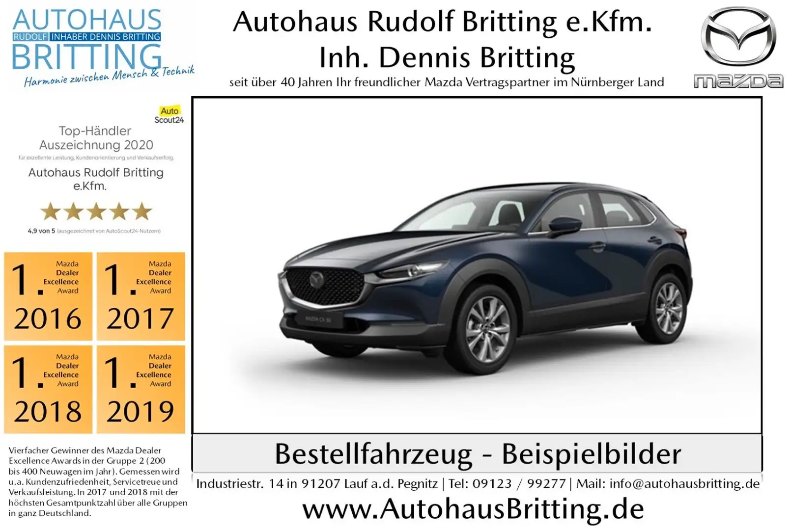 Mazda CX-30 SKYACTIV-X 186PS 6AG Exclusive Modell 2024 Weiß - 2
