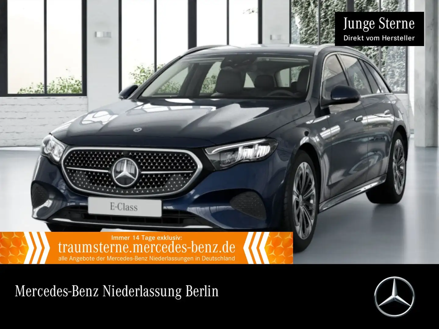 Mercedes-Benz E 300 de T Hybrid Avantgarde Fahrass Distr. HUD 9G Blau - 1