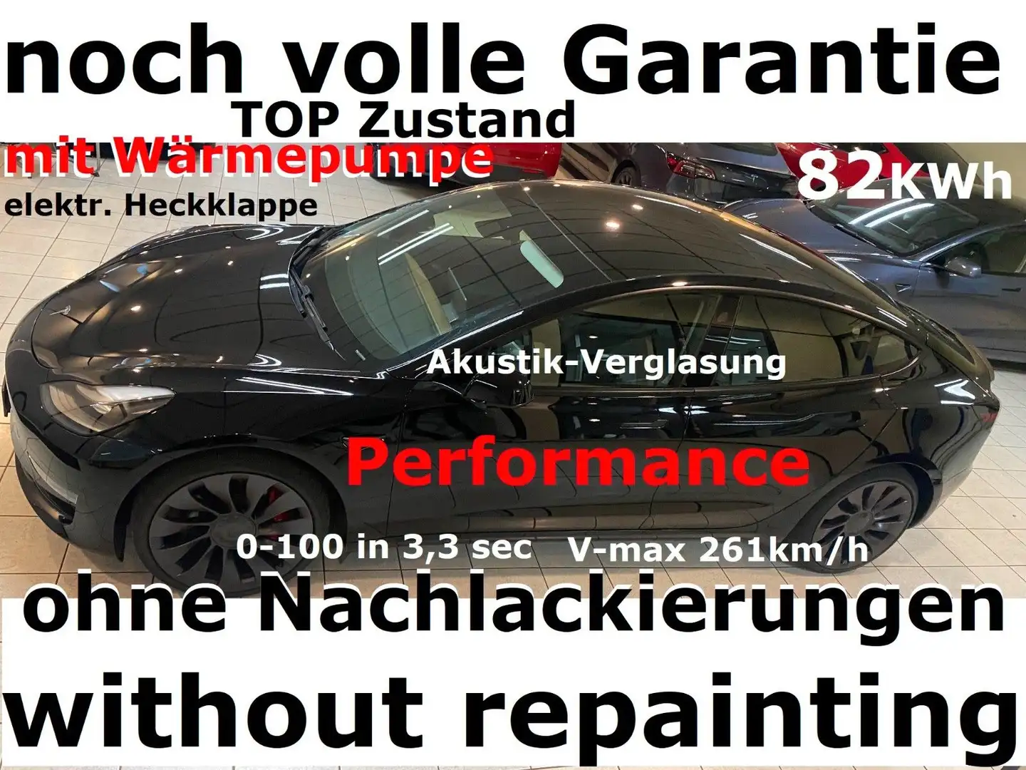 Tesla Model 3 Performance 1000km Free Supercharging Schwarz - 1