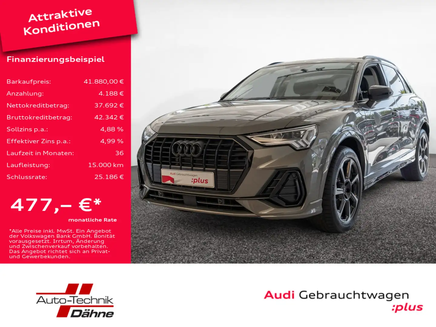 Audi Q3 35 TFSI S line KLIMA PDC SHZ AHK ACC LED Grau - 1