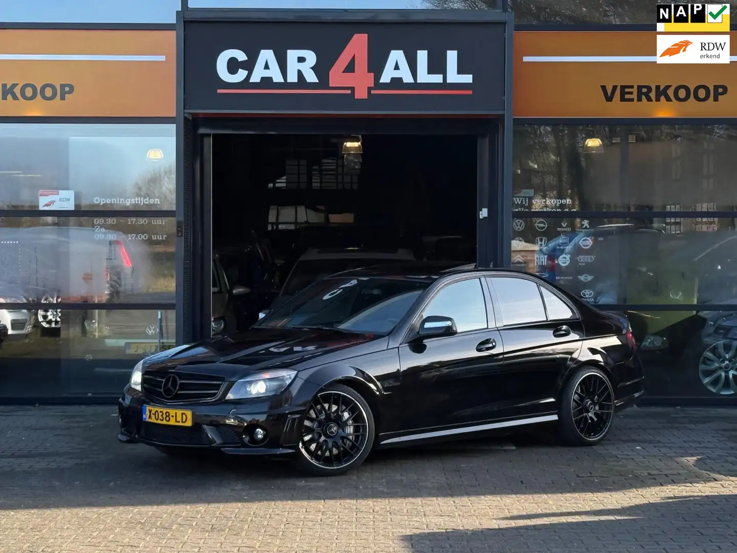 Mercedes-Benz C 63 AMG 1STE-LAK/COMPLETE HISTORIE AANWEZIG/VOL OPTIE Zwart - 1