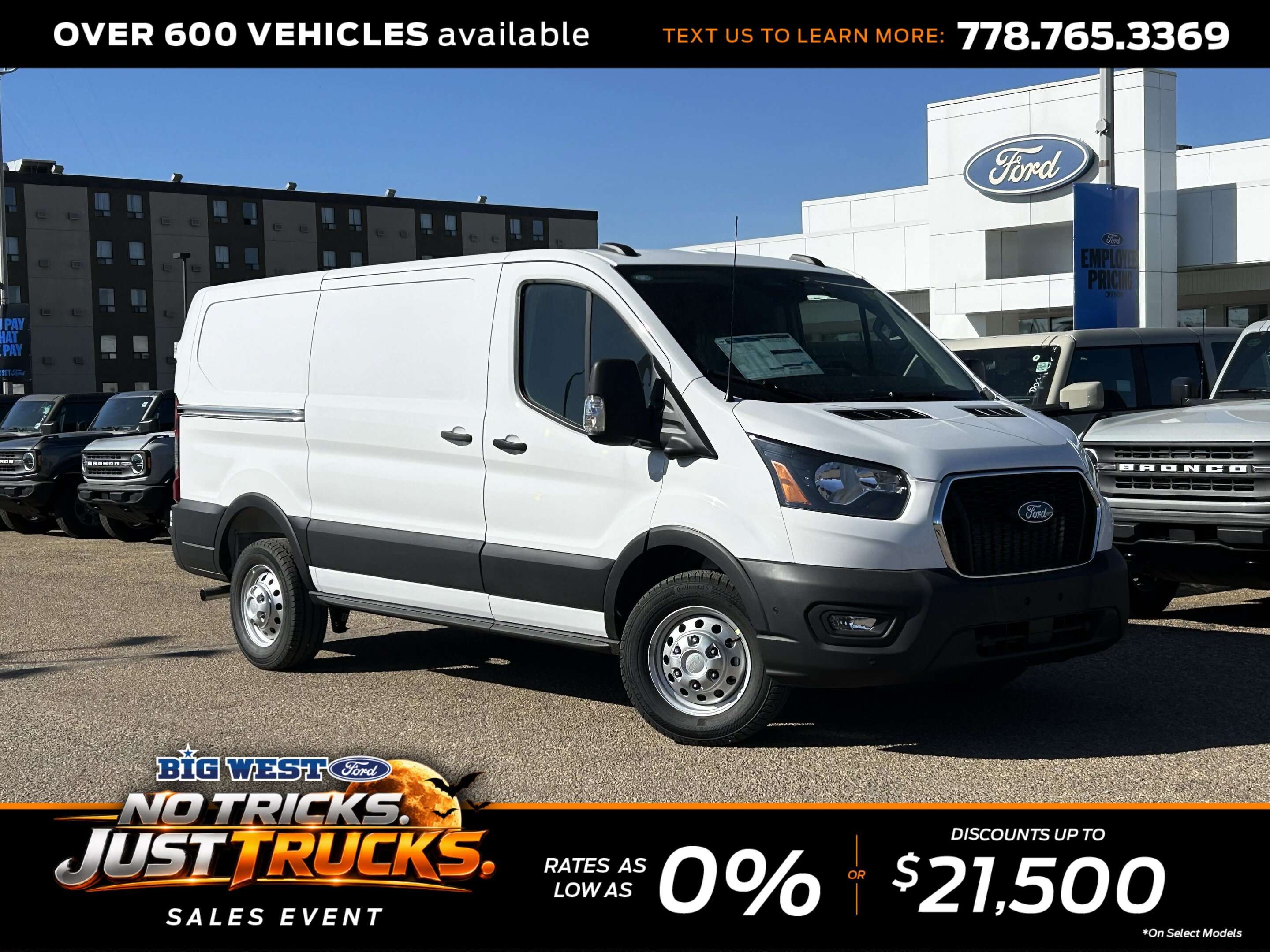 White 2026 Ford Transit Cargo Van All-Wheel Drive Automatic