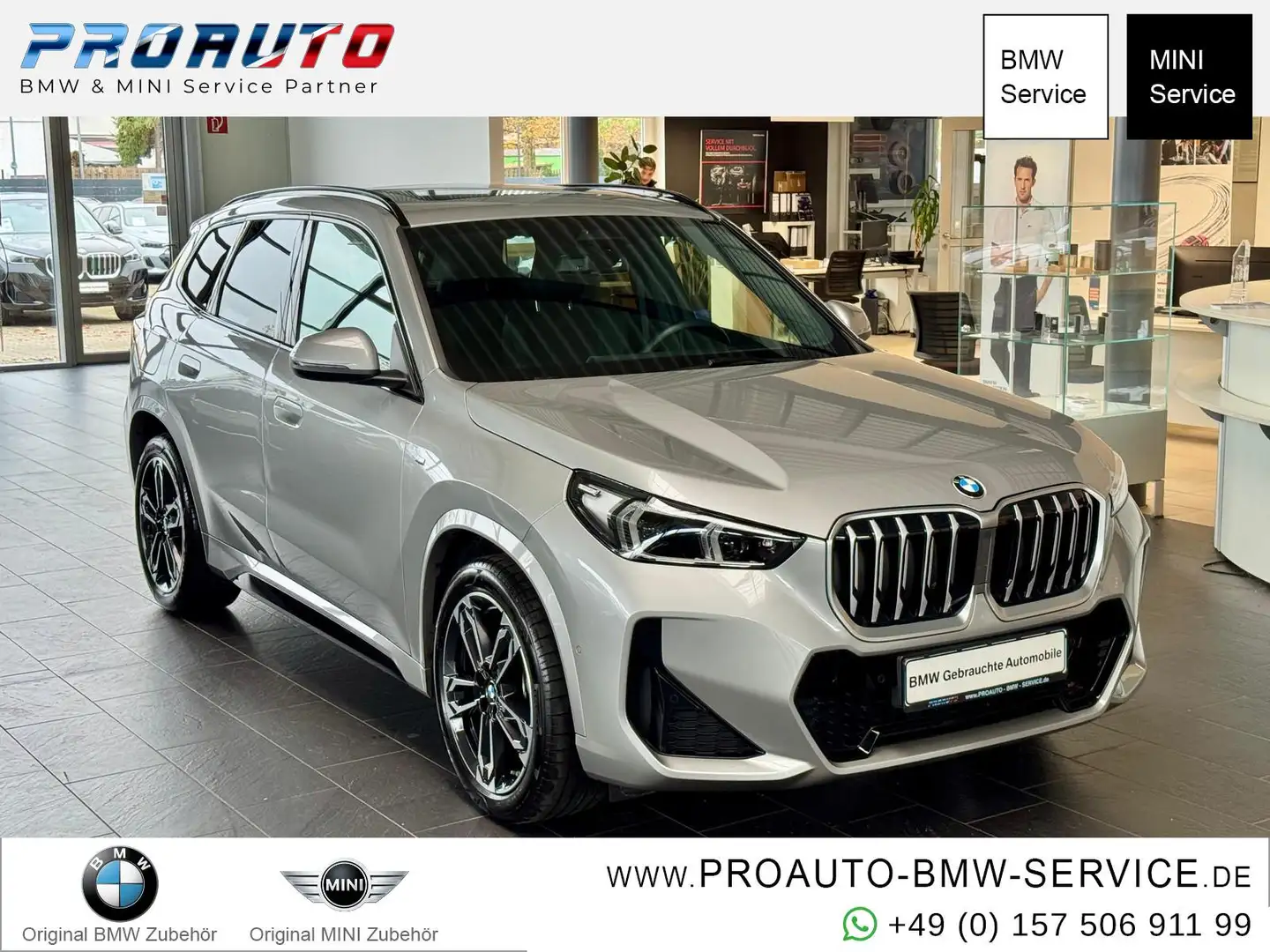 BMW X1 18i sDrive M Sport AHK/PANO/K.Zg/19"/RFK Silber - 1