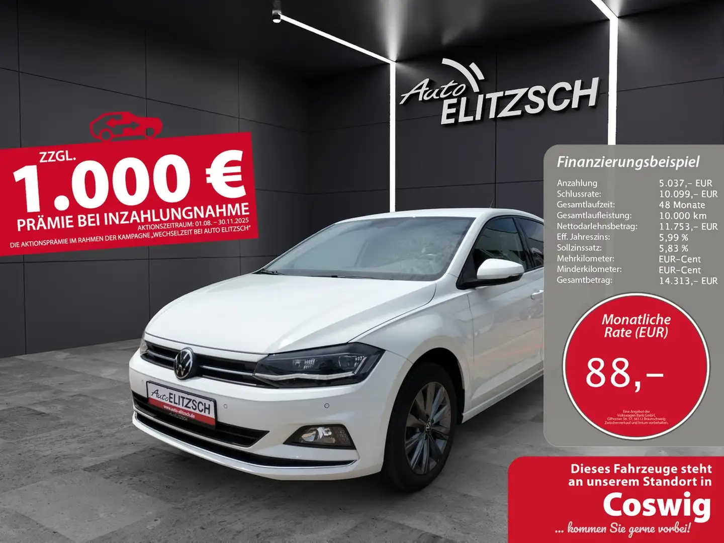 Volkswagen Polo Highline TSI DSG LED ACC SHZ PDC WeConnect Navi... Weiß - 1