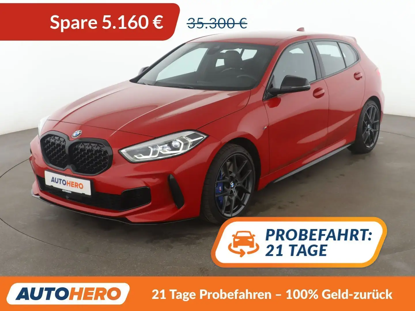 BMW 135 M135i xDrive Aut.*NAVI*LED*TEMPO*CAM*PDC*SHZ* Rouge - 1