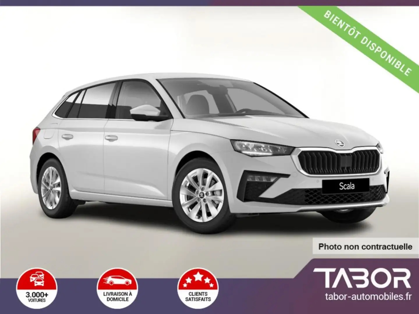Skoda Scala 1.0 TSI 115 DSG Selec LED ACC Kessy Blanc - 1