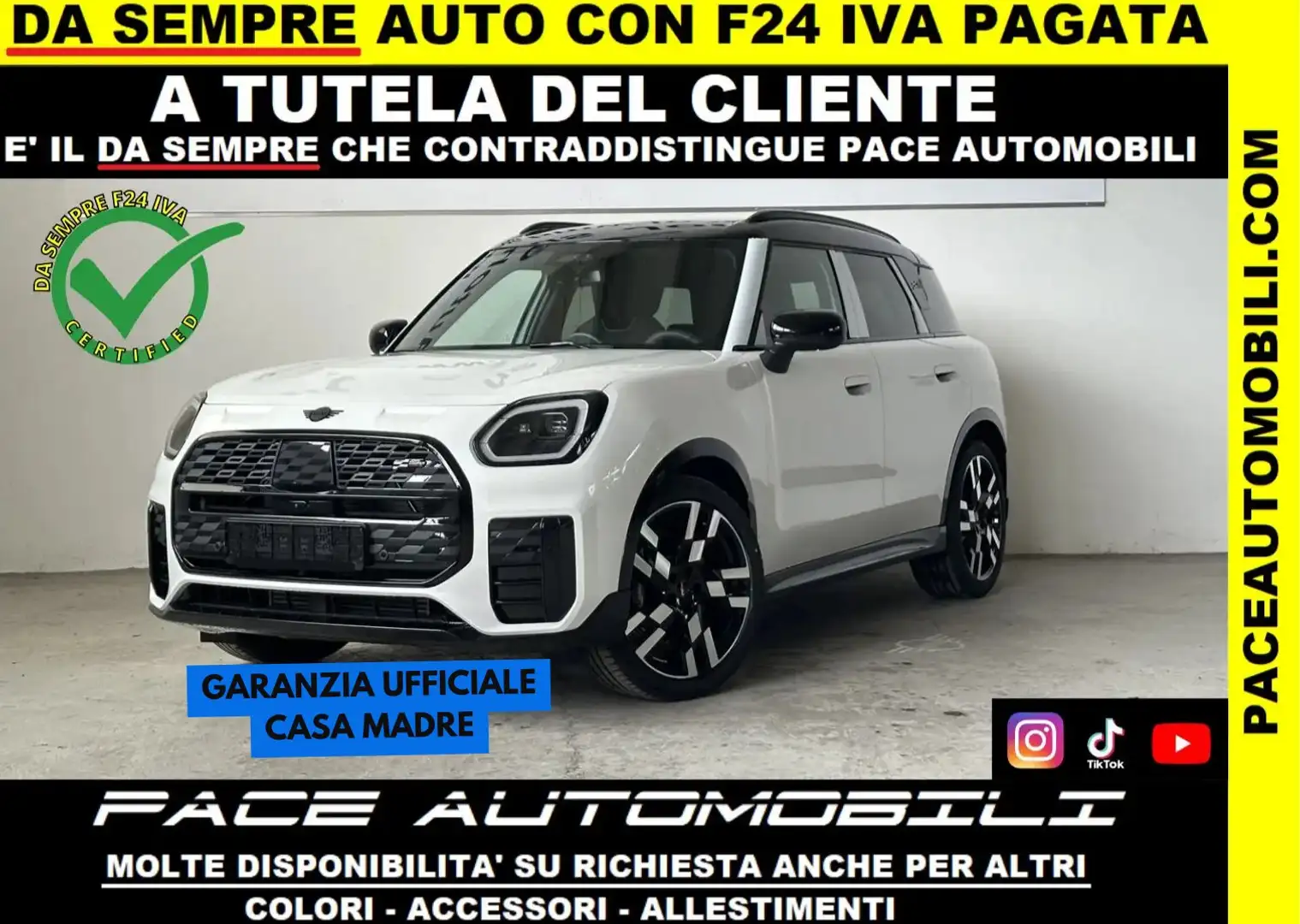 MINI Countryman C DDC JHON COOPER WORKS TETTO 20" LED PDC KAMERA ACC Bianco - 1