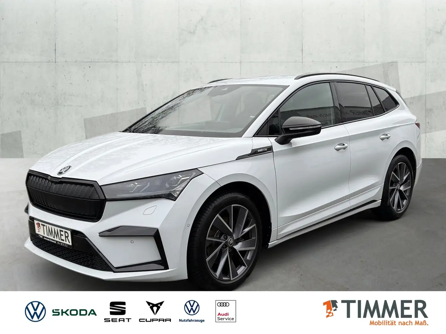 Skoda Enyaq iV 60 62 kWh +LED +AHK +RKAM +ACC +LM +SHZ + Weiß - 1