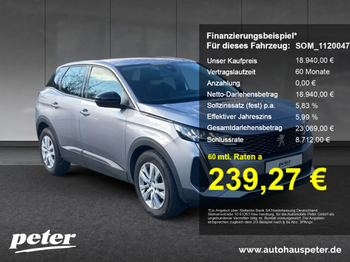 Peugeot 3008 3008 Active Pack 130 +Kamera+Bluetooth+EPH+SHZ+ Grau - 1