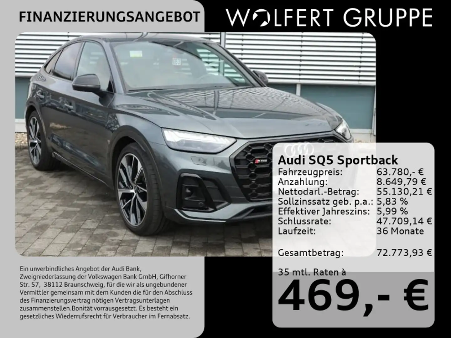 Audi SQ5 3.0 TDI quattro HUD*AHK*ACC*B&O Grau - 1