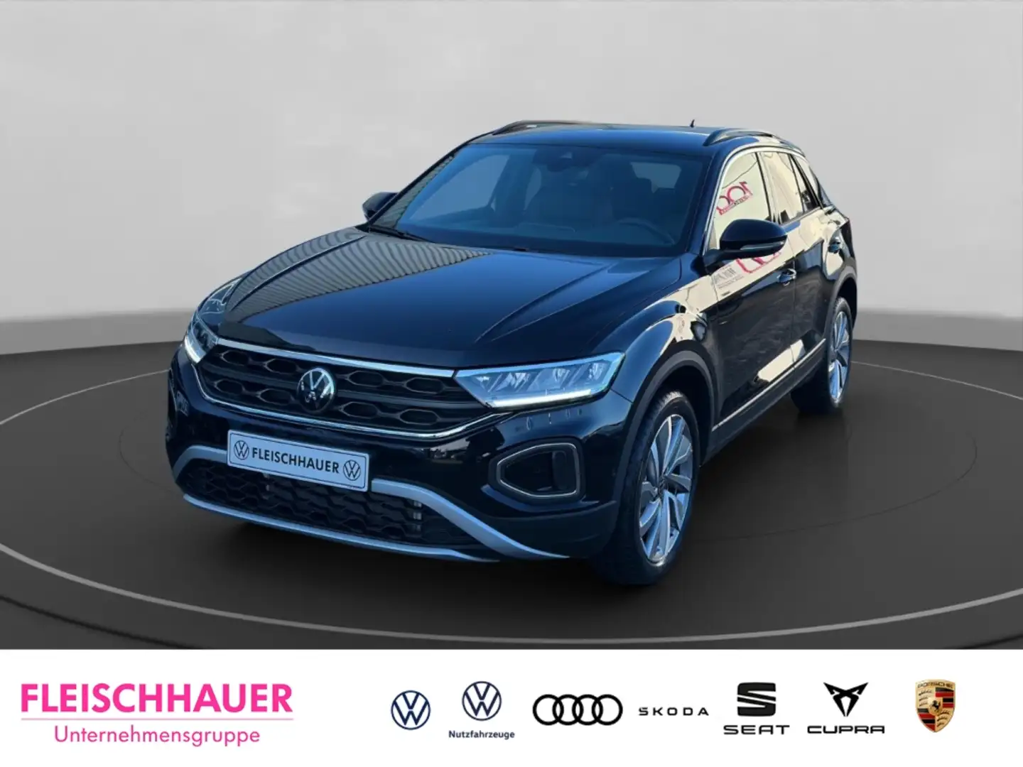 Volkswagen T-Roc 1,0 TSI Goal Navi+CarPlay+LED+Rear View+ACC+PDC Pl Schwarz - 1