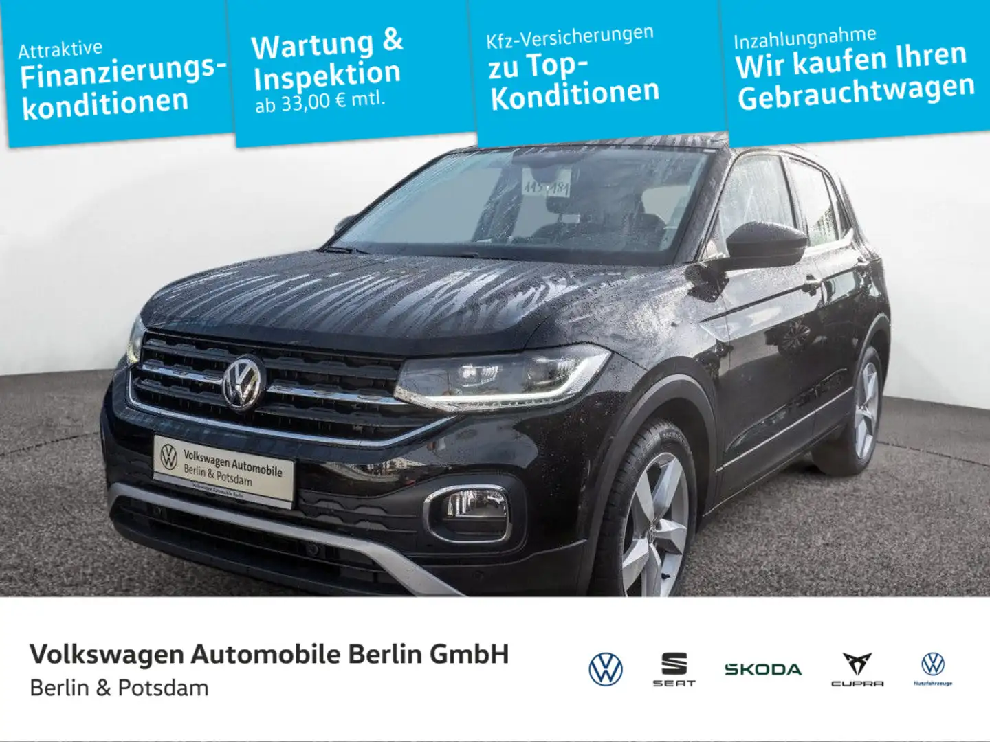 Volkswagen T-Cross 1.0 TSI Style Klima Telef PDC SHZ Nero - 1