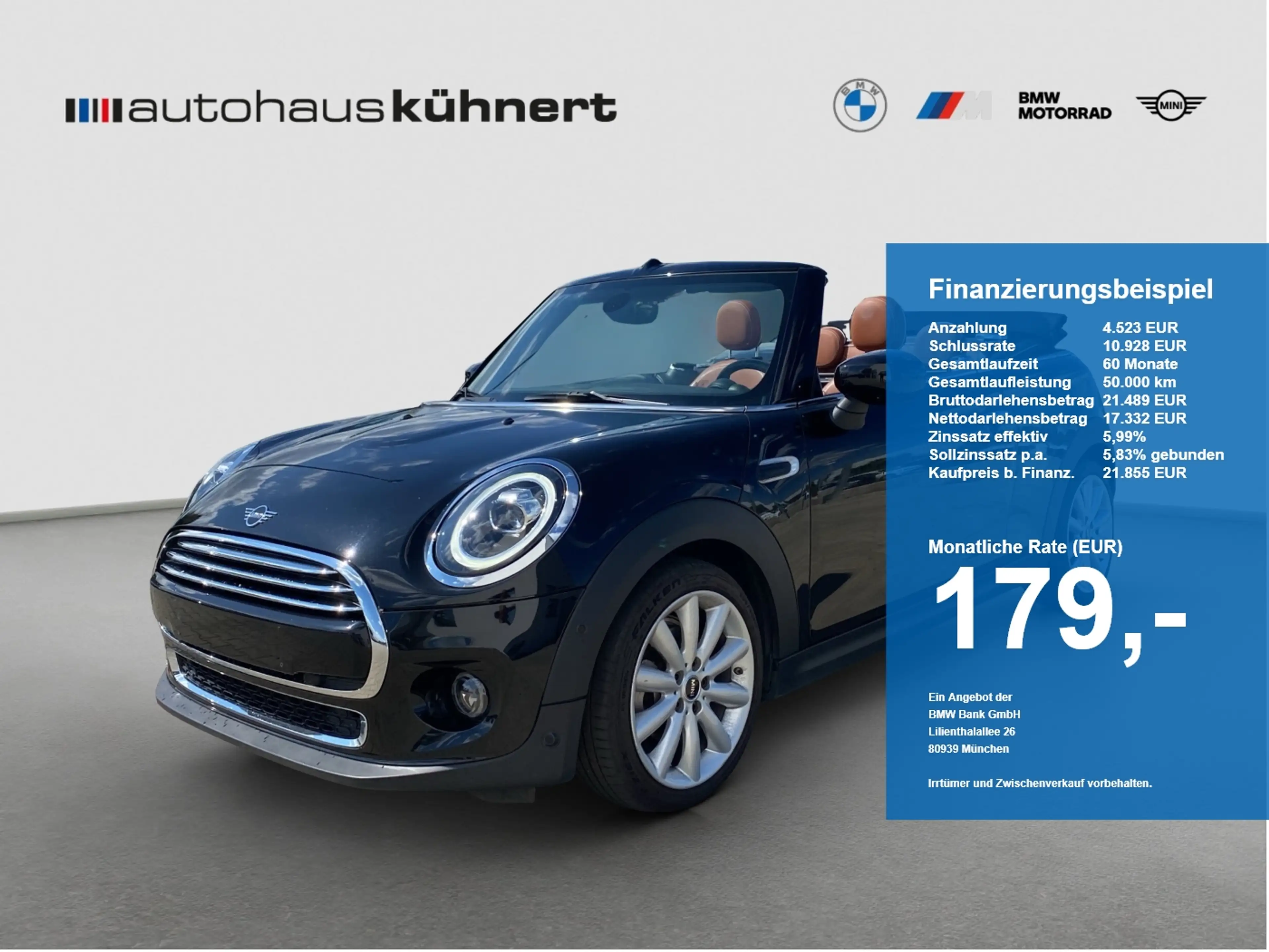 MINI Cooper Cabrio LED Navi ParkAss RFK Sportsitz PDC