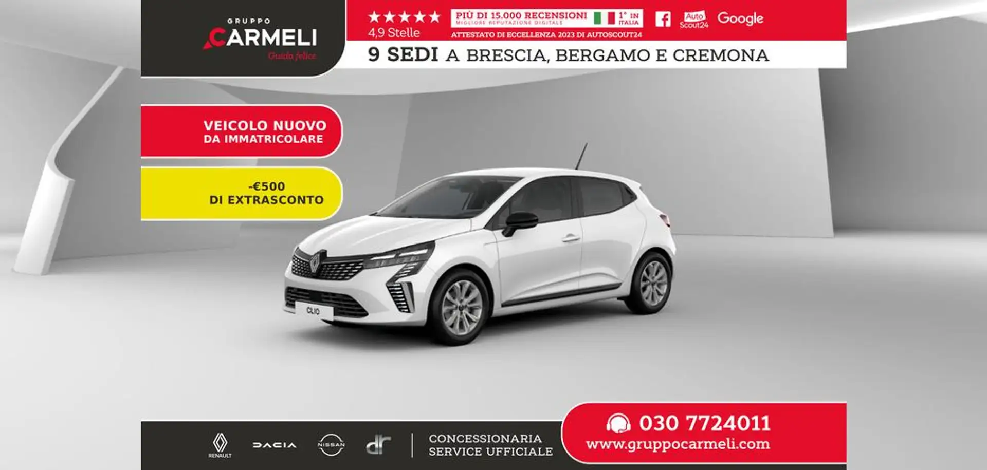 Renault Clio 1.0 eco-g Generation 100cv - MODEL YEAR 2025 - Bianco - 1