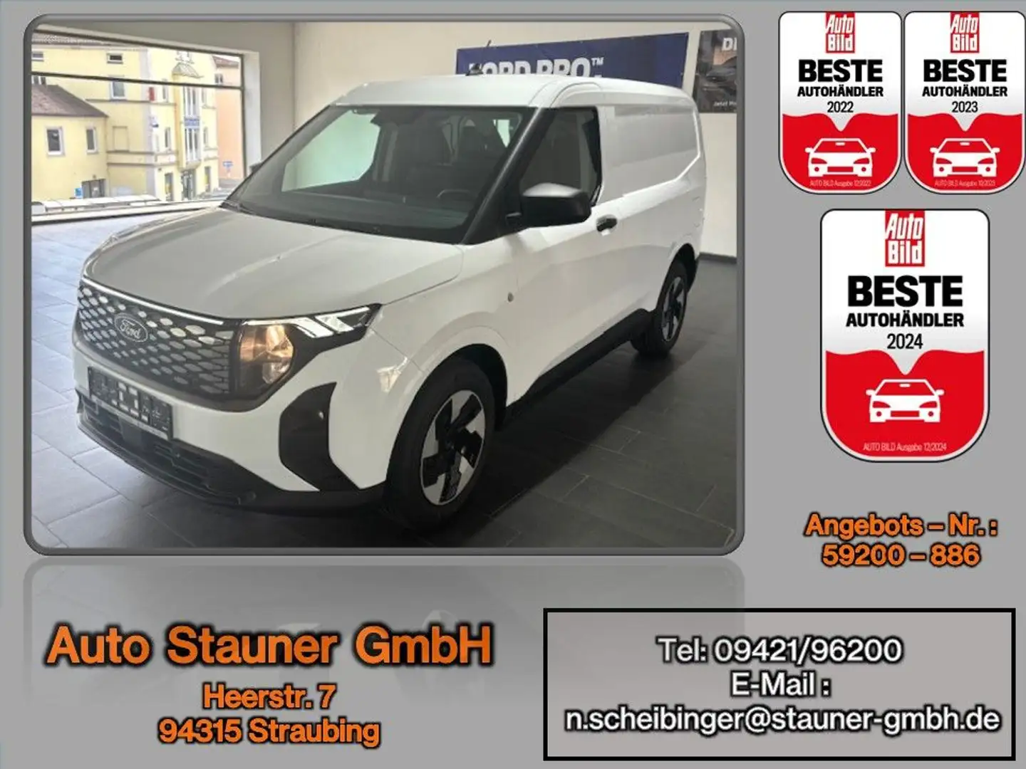 Ford Transit Courier E-Transit Courier 54 kWh Trend*KAMERA*FRUNK*SHZ* Bianco - 1