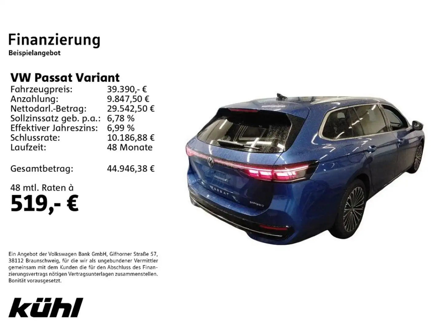 Volkswagen Passat Variant 1.5 TSI eHybrid DSG Elegance IQ.L Blau - 2