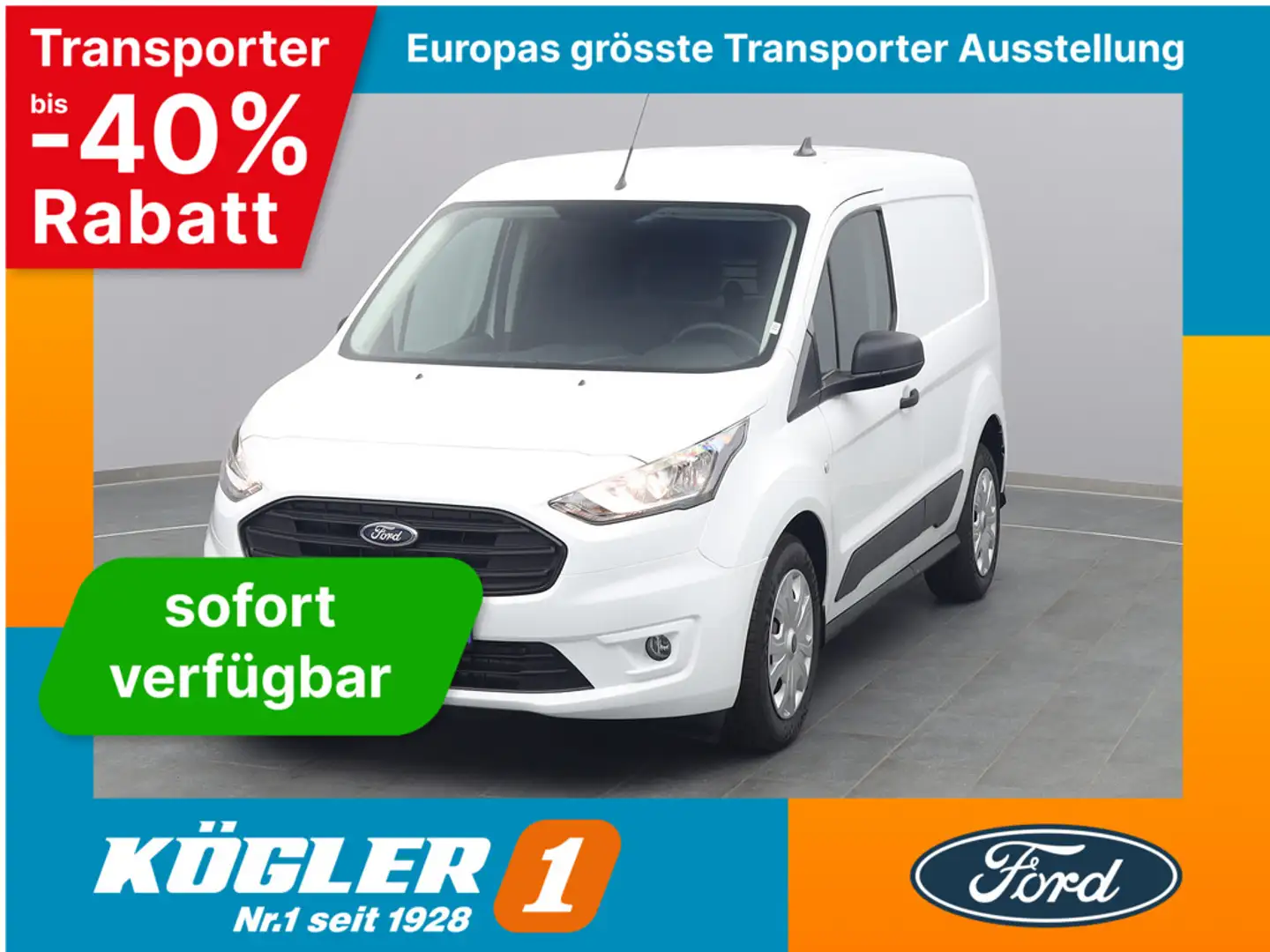 Ford Transit Connect Kasten 220 L1 Trend 100PS Wit - 1