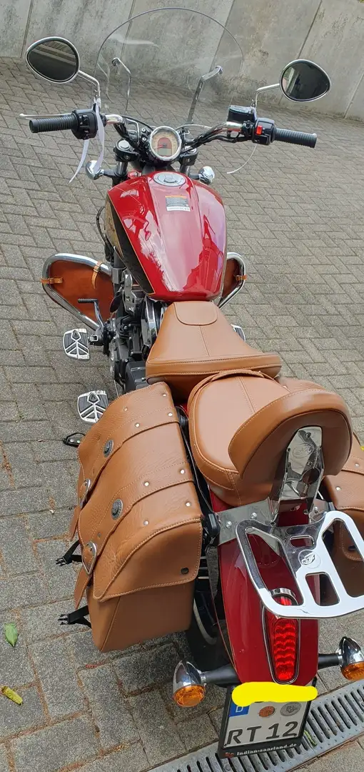 Indian Scout Classic / MILLER Auspuffanlage Rot - 2