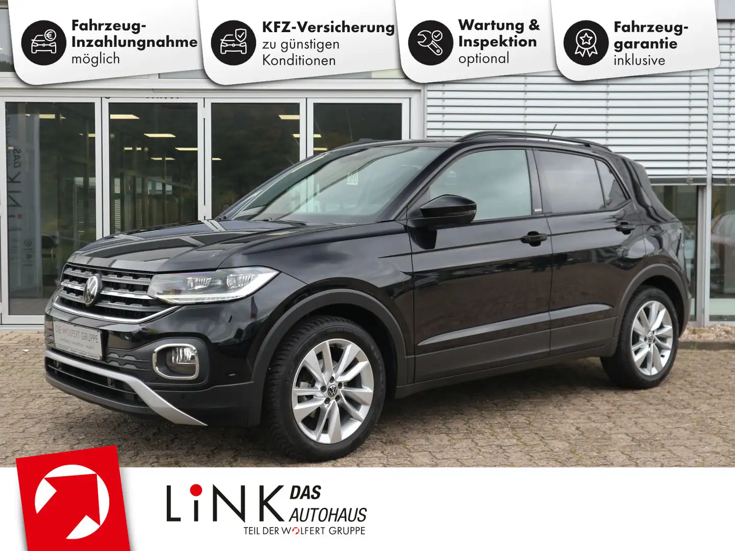 Volkswagen T-Cross Move 1.0 TSI AHK RFK ACC NAVI LED Zwart - 1