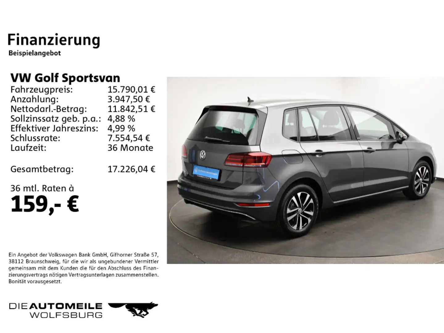 Volkswagen Golf Sportsvan 1.0 TSI United ACC/Einparkhi/Mult Gris - 2