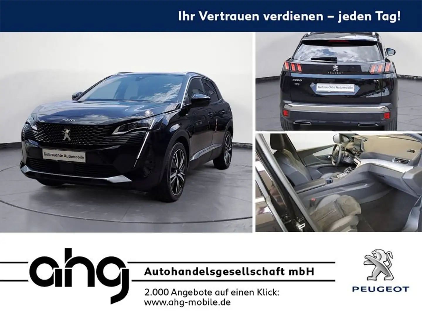 Peugeot 3008 GT Pack BlueHDi 130 EAT8 LED GT PANO Schwarz - 1