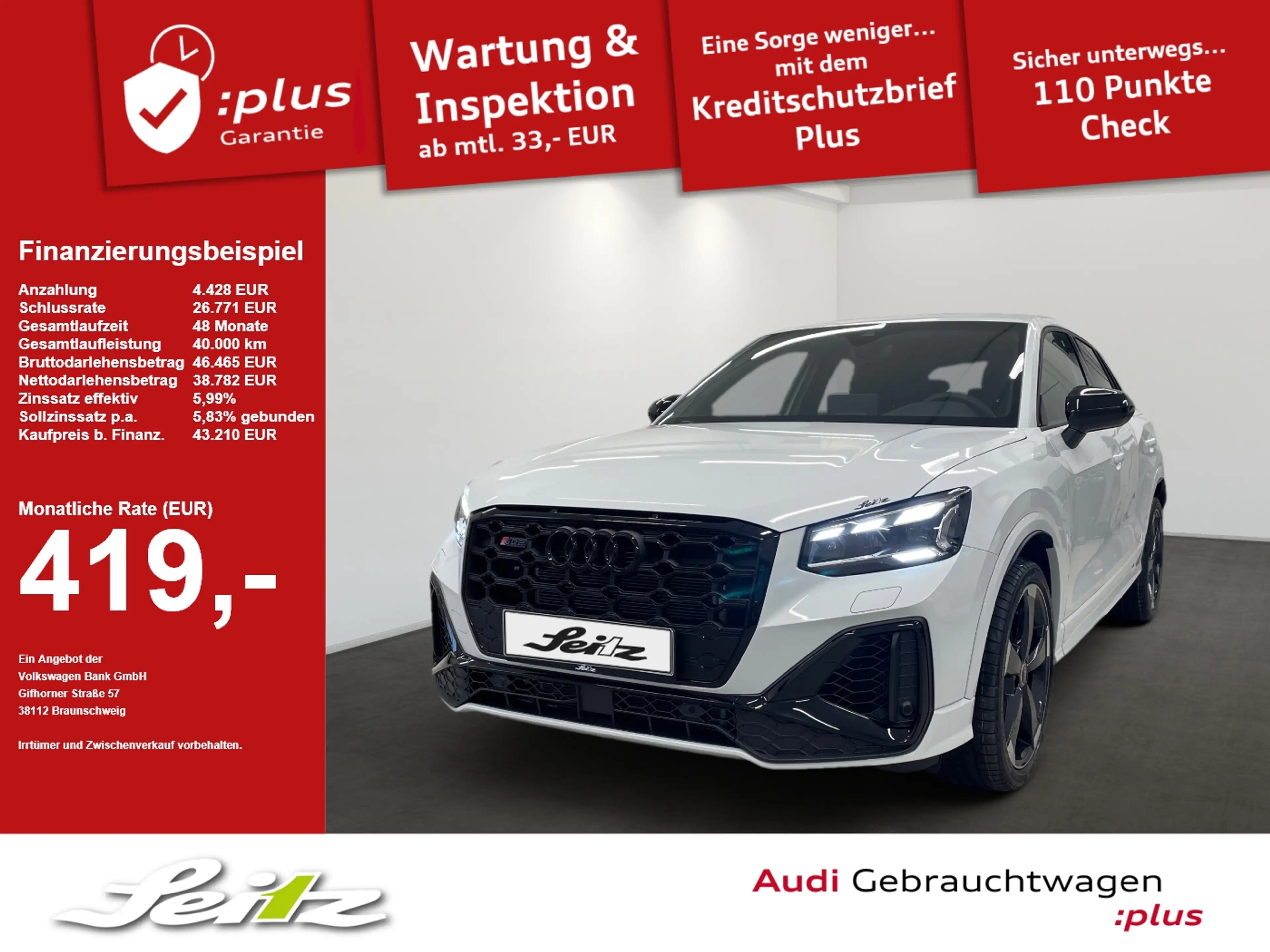 Audi SQ2 TFSI quattro *AHK*SONOS*NAVI*KAMERA*