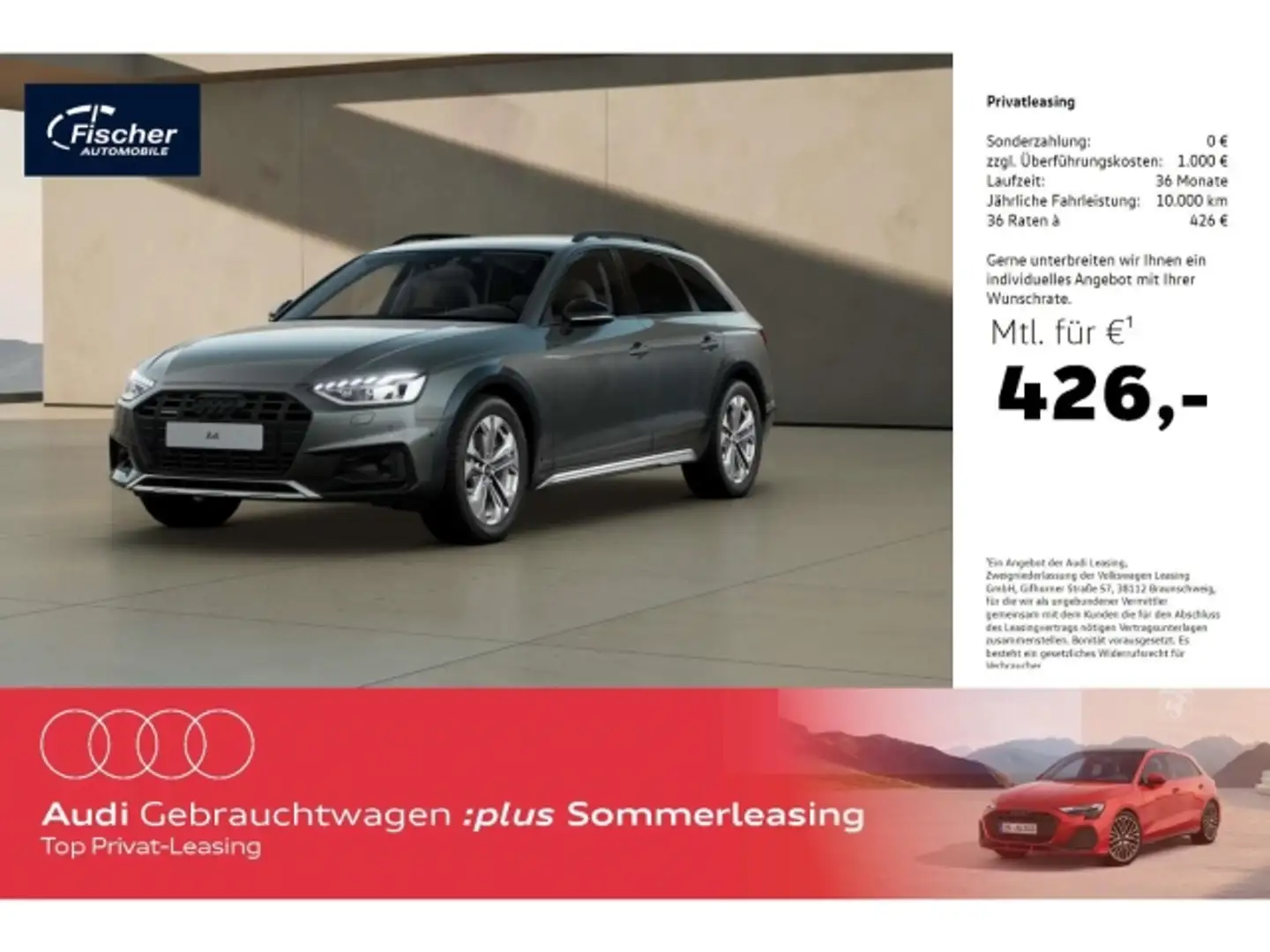 Audi A4 allroad 45 TFSI quattro AHK/NAV/360/Virt+/SH Grau - 1
