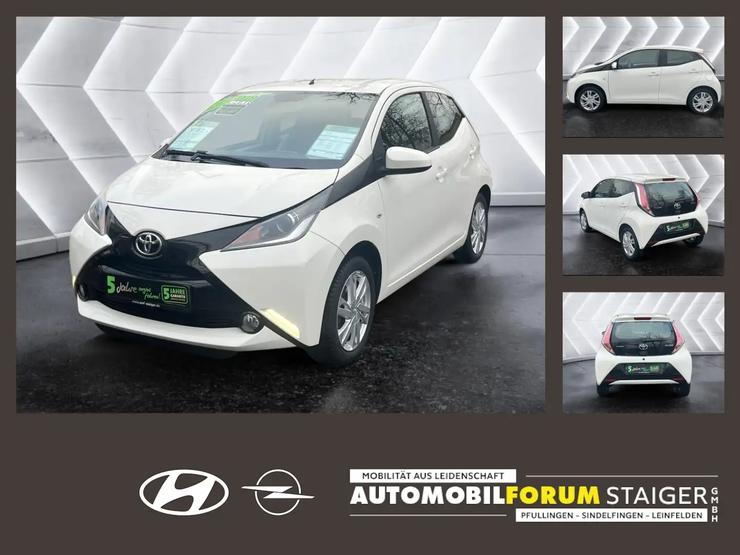Toyota Aygo 1.0 x-play touch Kam. LM Alb - 1
