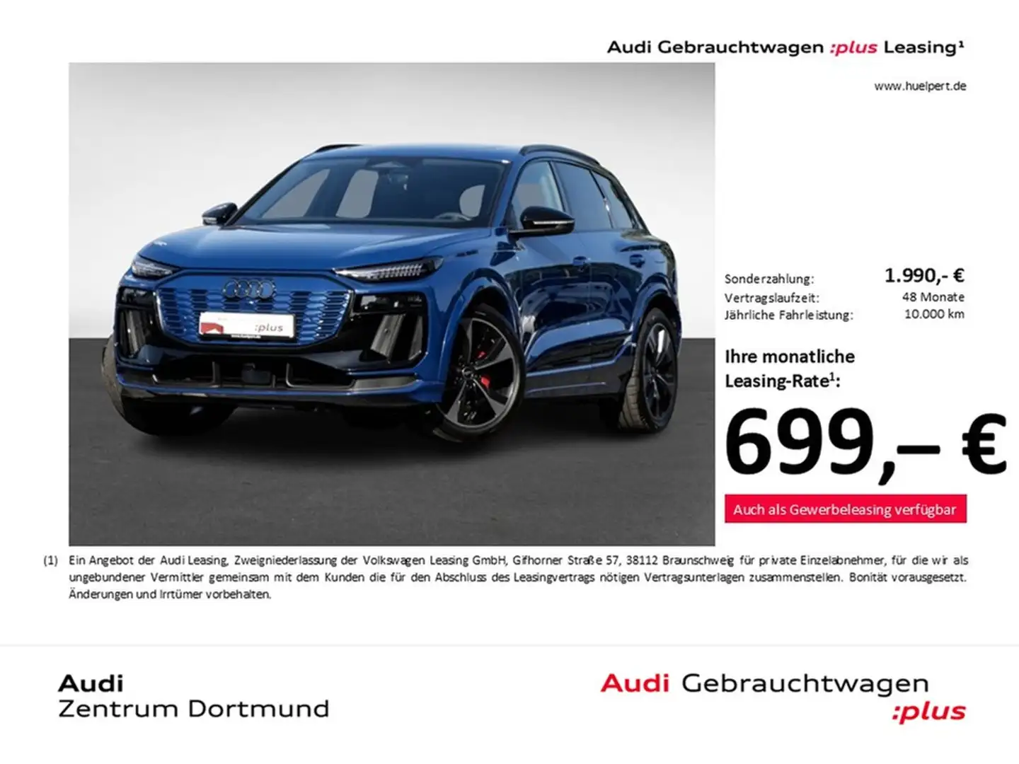 Audi Q6 e-tron performance S LINE edition one blue 21Z Blau - 1