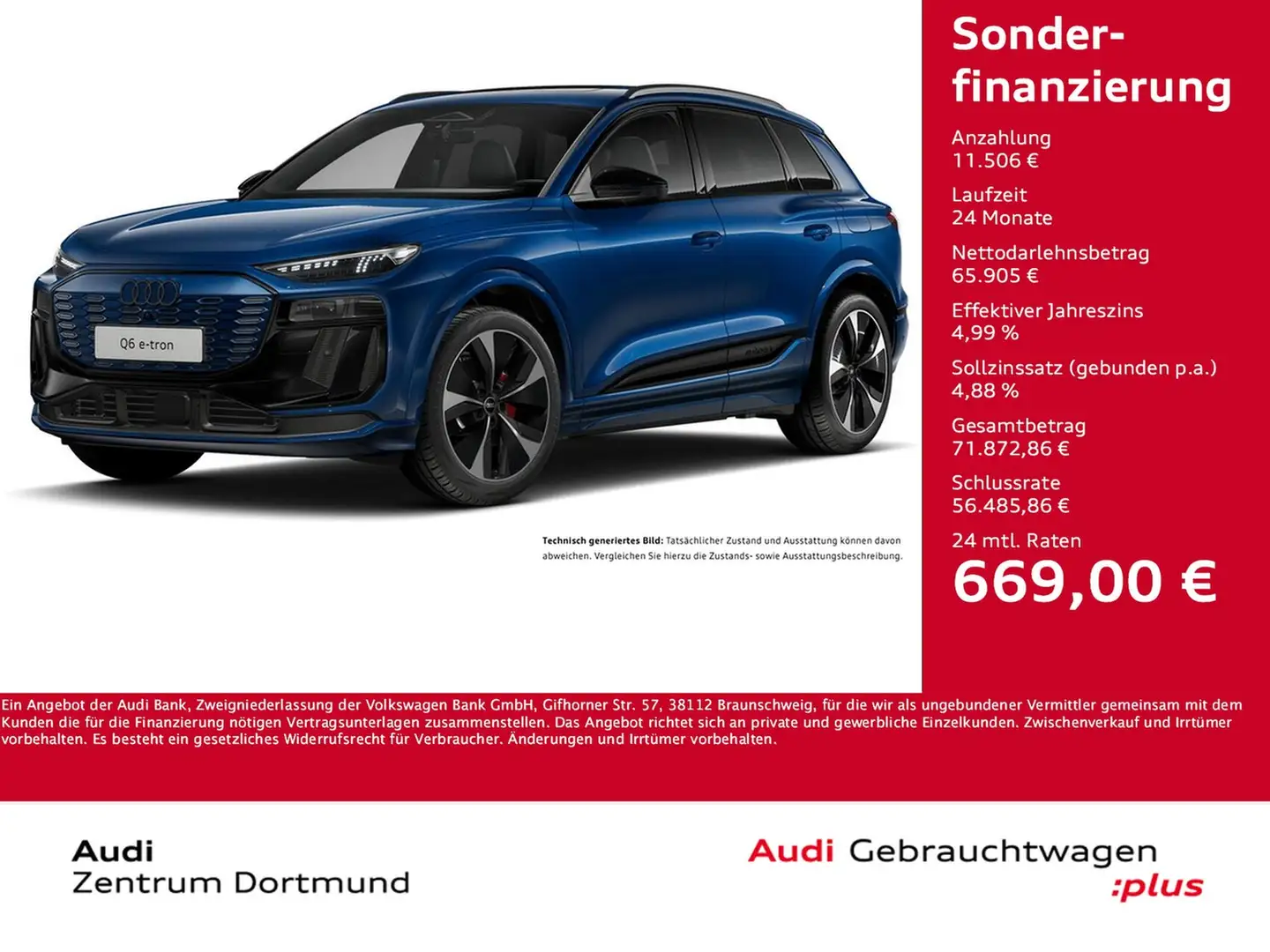 Audi Q6 e-tron performance S LINE edition one blue 21Z Blau - 1