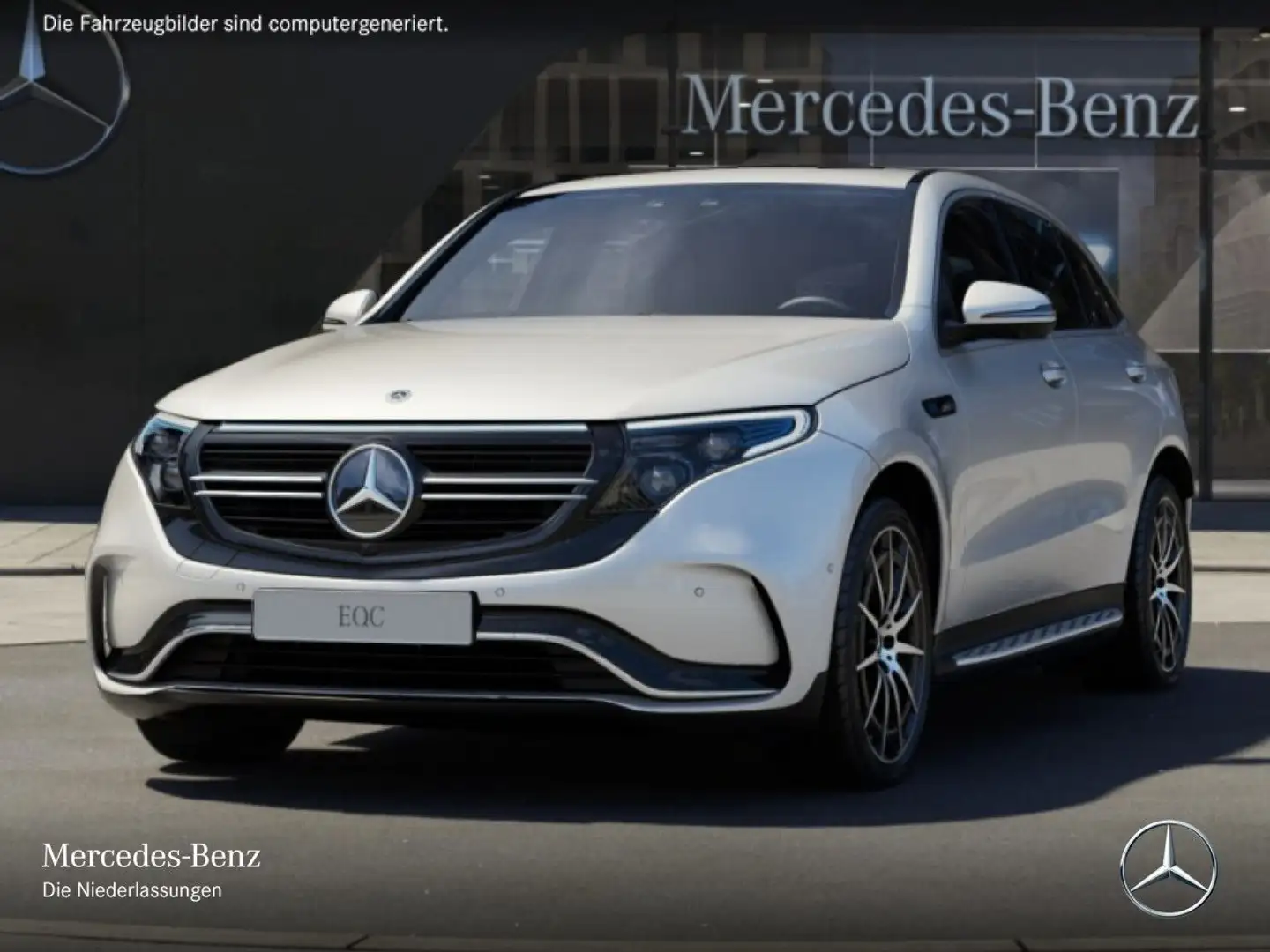 Mercedes-Benz EQC 400 4M AMG+360+MULTIBEAM+FAHRASS+HUD+KEYLESS Weiß - 2