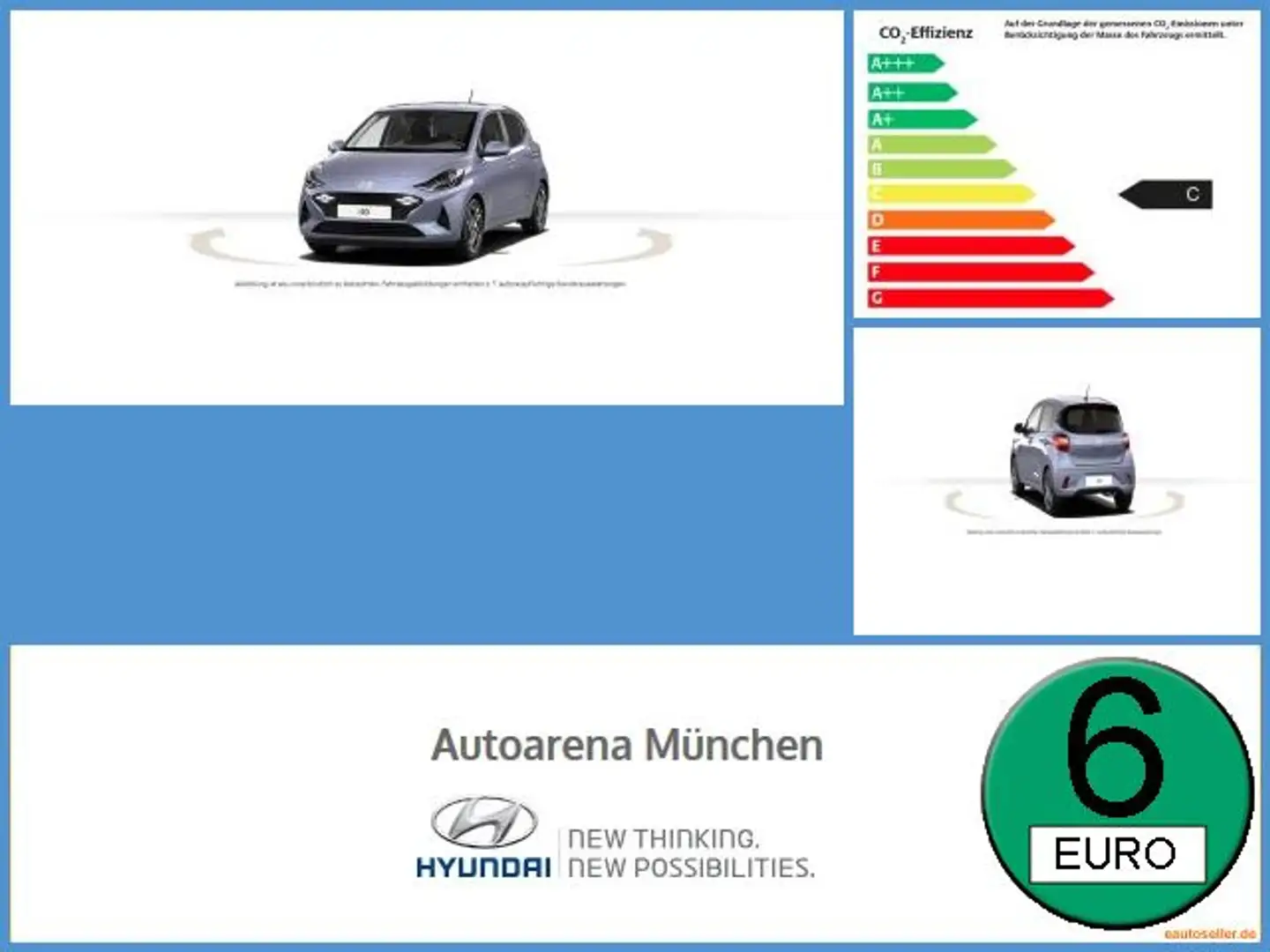 Hyundai i10 Trend 1.0 Parksensoren, Lenkradheizung Blau - 1