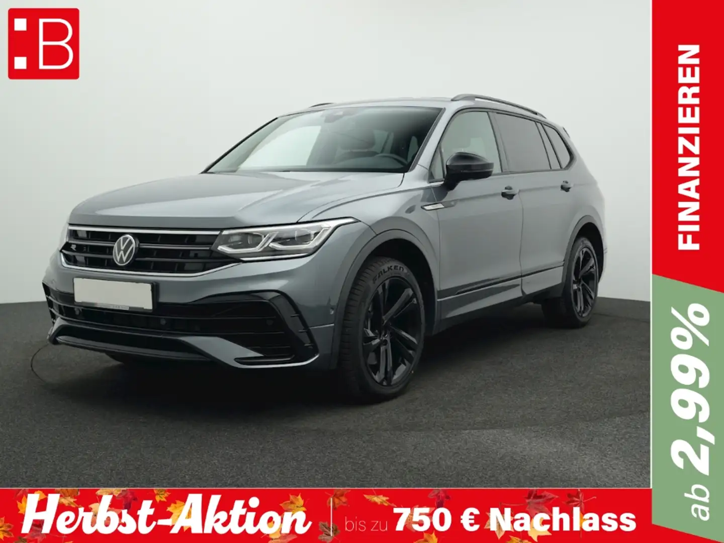 Volkswagen Tiguan Allspace 2.0 TSI DSG 4Mo. R-LINE BLACK 7-SITZE AHK NAVI KAM Grau - 1
