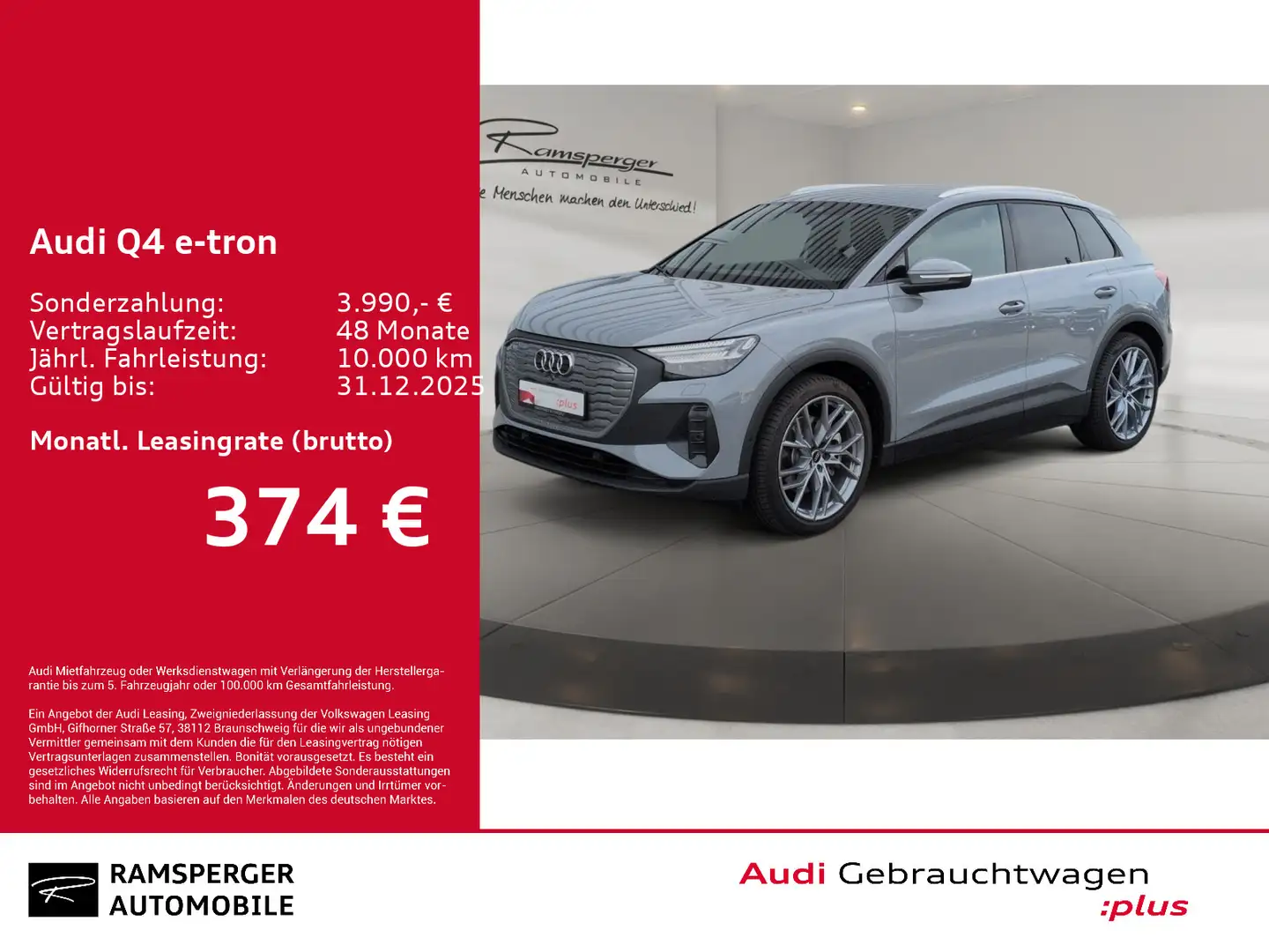 Audi Q4 e-tron 45 S line Matrix ACC Sonos AHK Grau - 1