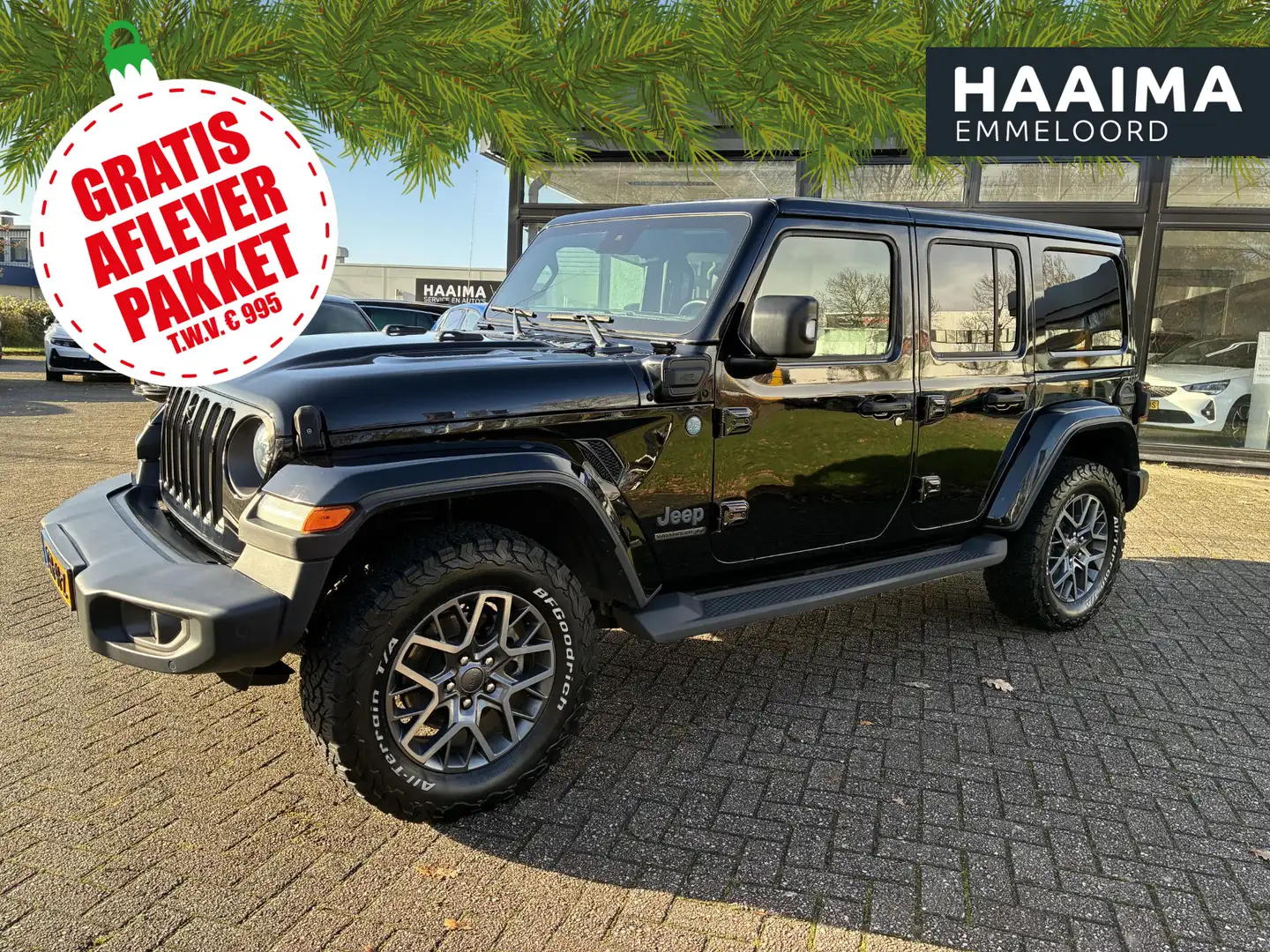 Jeep Wrangler Unlimited Plug-in Hybrid 4xe 380 80th Anniversary Zwart - 1