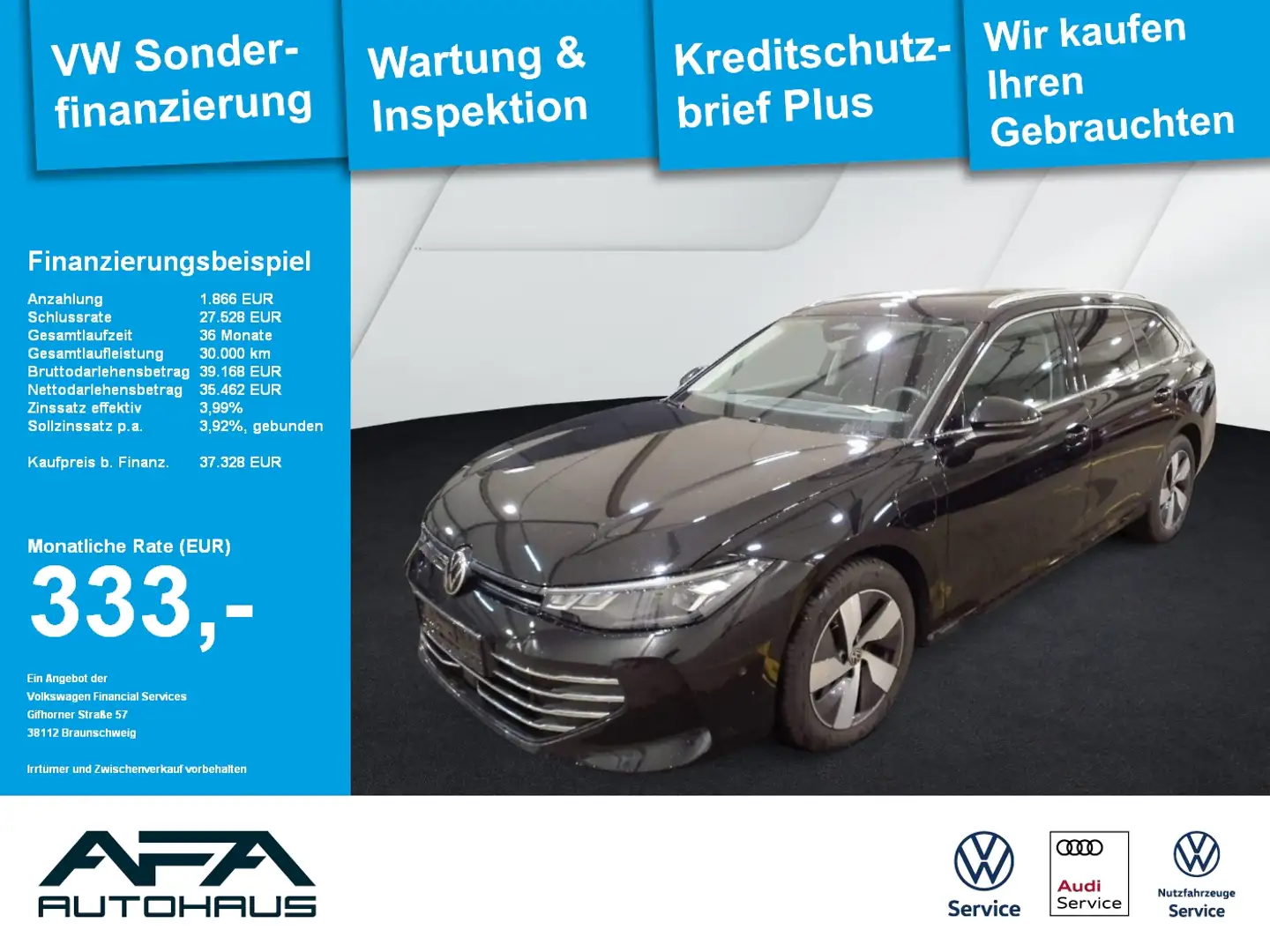 Volkswagen Passat Var. 1.5 eHybrid Business DSG AHK*NAV*LED Schwarz - 1