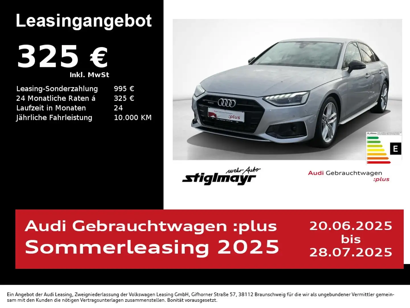 Audi A4 advanced S-line 40 TFSI quattro ACC+AHK+B&O+ Silber - 1