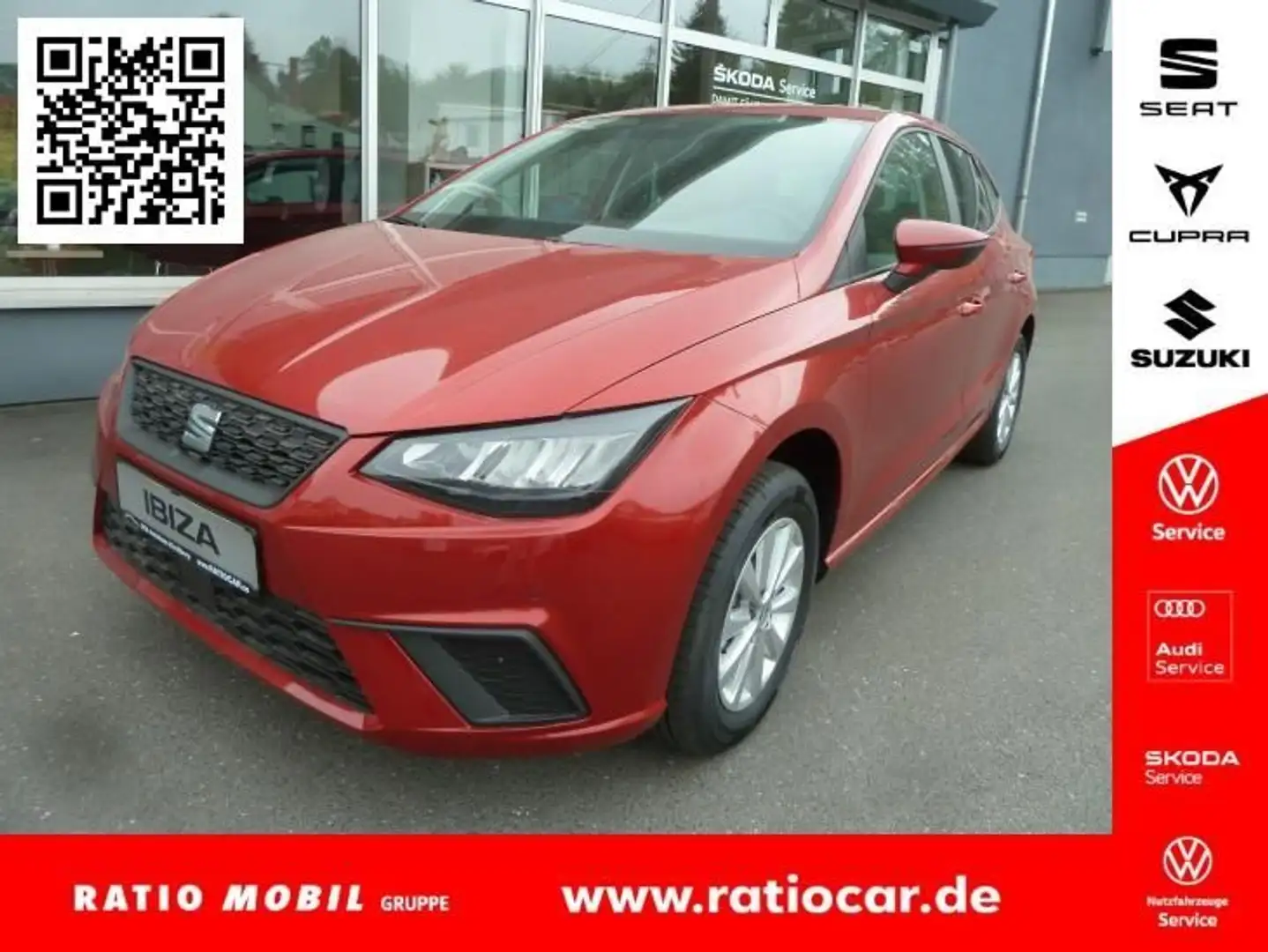 SEAT Ibiza IBIZA ROAD EDITION 1.0 TSI DSG AHZV-VORB. SITZH. Rouge - 1