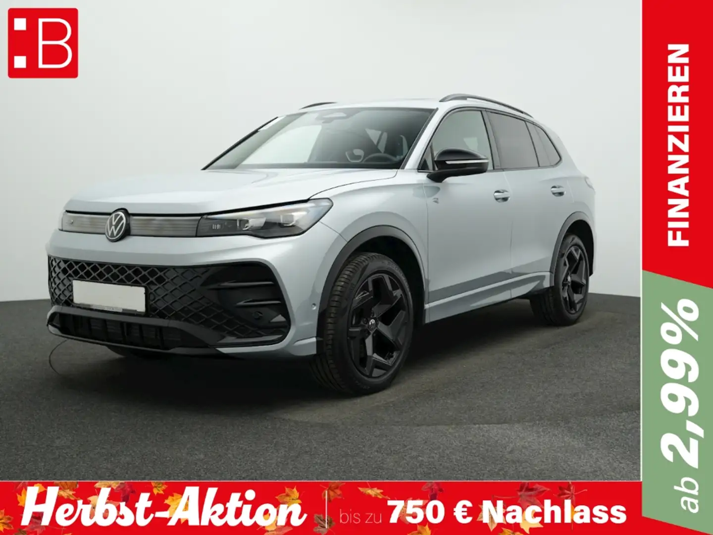 Volkswagen Tiguan 2.0 TDI DSG 4Mo. R-Line BLACK-STYLE AHK H&K ALU19 Silber - 1