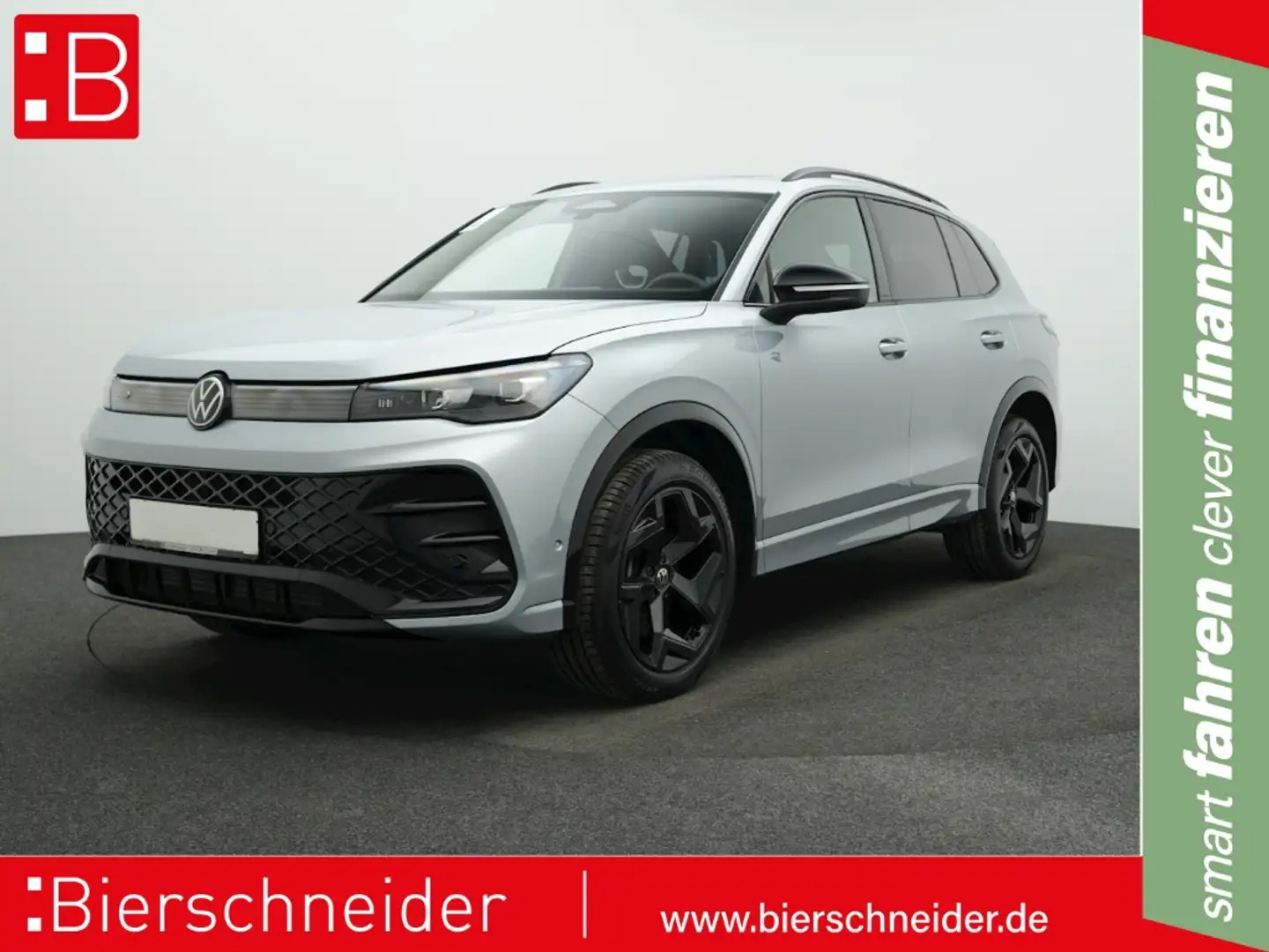 Volkswagen Tiguan 2.0 TDI DSG 4Mo. RLine BLACK-STYLE AHK H&K ALU19 Silber - 1