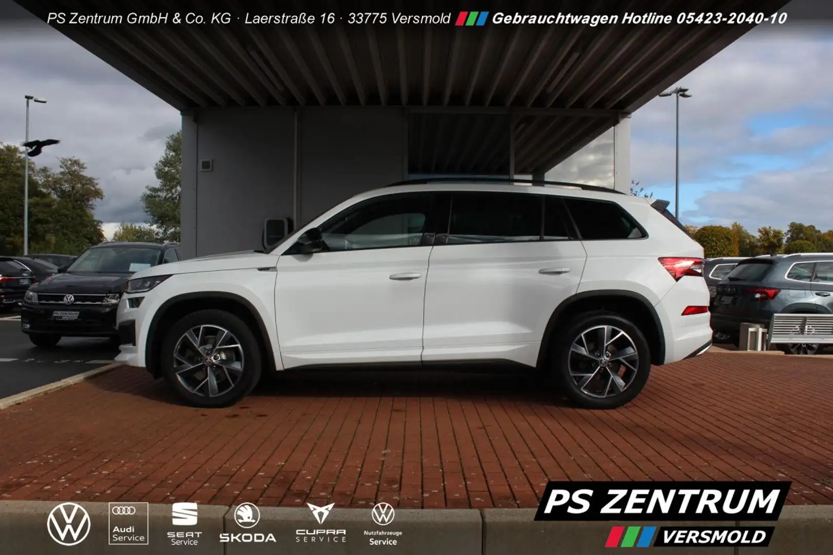 Skoda Kodiaq 2.0 TDI DSG 4x4 Sportline 7-SITZE AHK CAM Blanc - 2