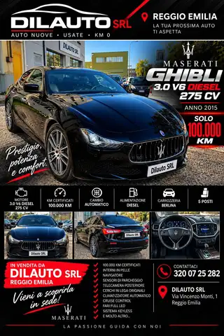 Maserati Ghibli 3.0 V6  275cv  100 mila km FINANZIA PERMUTA